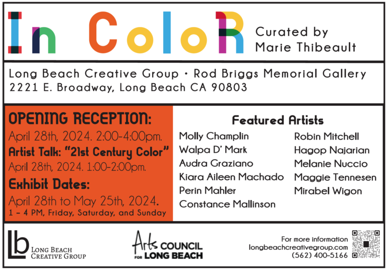 Upcoming Event: Long Beach Creative Group, April 28 to May 25th 2024
